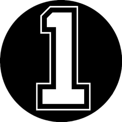 CS-10252# Funny Vinyl Decal number 1 Car Sticker Reflective Waterproof Auto Decors on Truck Bumper Rear Window