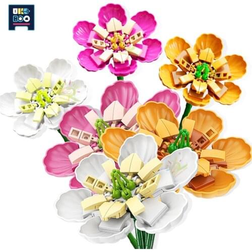 UKBOO City DIY Banana Shrub Decorate a Room Building Block Girls Creator Garden Flowers Bricks Educational Toys for Children
