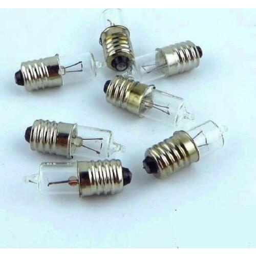 E10 Flashlight small electric bead light bulb 6V 0.7A student physics experiment small bulb lamp x10