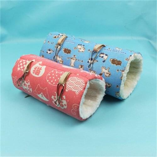 Hamster Hammock Cage Ferret Tunnel For Rat Warm Hamster Tube Toy Hanging Bed Cage For Hamster Rabbit Guinea Pig Small Animals