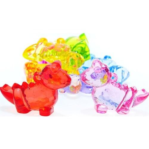 Kawaii Baby Dinosaur Animal Shape Acrylic Chunky Bubblegum Necklace Pendants Girls Toddler Kids Cute Ornament Accessory Charms