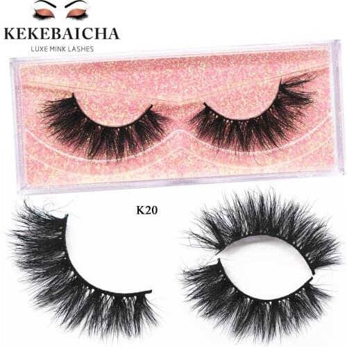 KEKEBAICHA Soft Eyelashes 3D Mink Lashes Crisscross Long Lasting Mink False Eyelashes Glamour Volume Eyelashes Makeup K20 Lashes