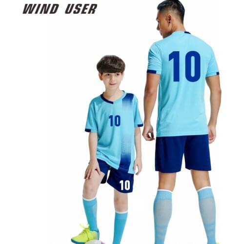 Soccer jerseys sets football uniform Boys Football jersey soccer Kids and Adult Joursey Sport set with socks