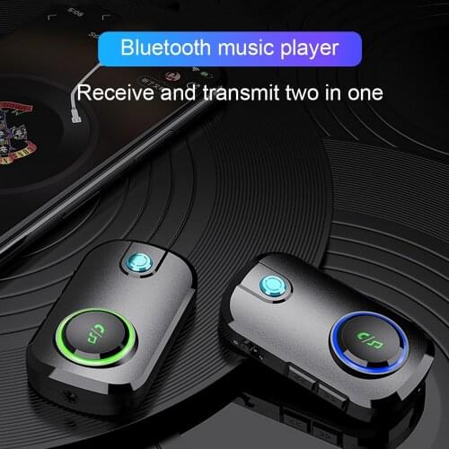Bluetooth Music Player Audio Transmitter Receiver Supports Two Bluetooth Devices for Stereo Music PC TV Headphone Car Speaker