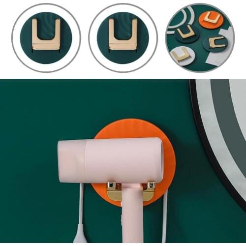 Convenient Practical Self Adhesive Blow Dryer Wall Mount Holder Foladble Hair Blow Dryer Rack Self Adhesive for Bathroom