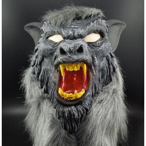Werewolf Halloween Mask Big Bad Wolf Adult Full Head Wolf Mask Costume Accessory Party Cosplay Masks