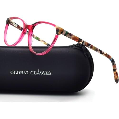 Eyewear Optical Glasses Full Cateye Frame Acetate Women Men Myopia Comfort Prescription Clear Lens Premium Reading MSG7230