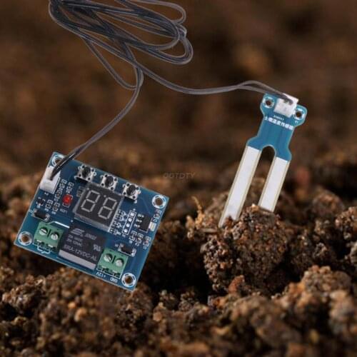 OOTDTY 12V Soil Humidity Sensor Controller Irrigation System Automatic Watering Module