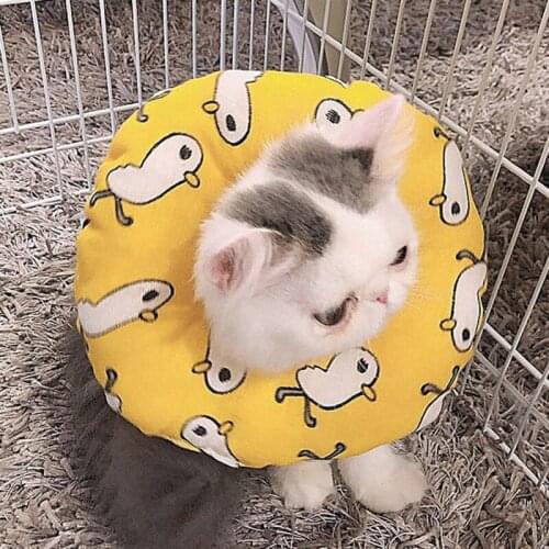 Japanese style pet collar Cat Recovery Collar Anti Biting Pillow Funny Soft Pet Supplies adorable pillow scarf small #Y