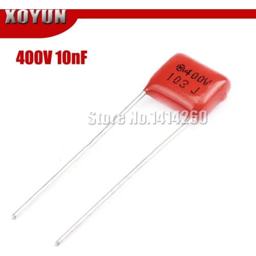 10PCS 400V103J 0.01UF 10NF 103 400V Pitch 10MM CBB Polypropylene film capacitor