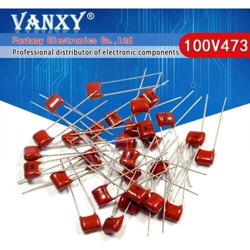 10PCS 100V473J 0.047UF 47NF Pitch 5mm 100V 473 CBB Polypropylene film capacitor