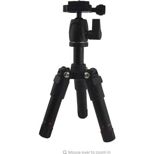 Portable Foldable Aluminum Tripod Compact Desktop Macro Mini Table Tripod Kit with Ball Head for Canon Nikon DSLR Camera