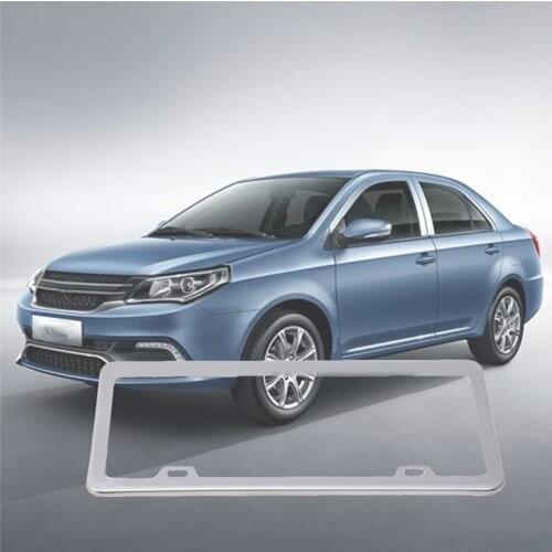 2pcs Stainless Steel License Plate Frame Tag Cover Holder For Auto Truck Vehicles Only For American Canada Car