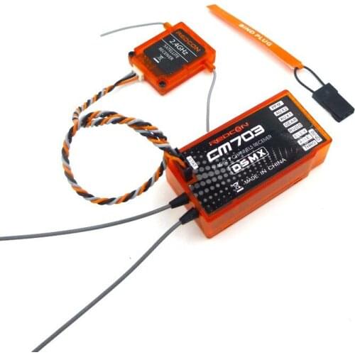 REDCON CM703 with dsm satellite PPM output 2.4GHZ 7CH DSM-X DSM2 Receiver for DSM-X DSM2 Remote Control DX6I DX18 DX8 DX9 DEVO10