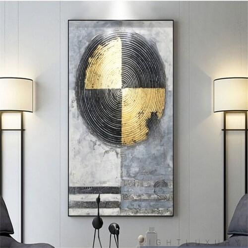 Hand-painted simple and easy abstract oil painting modern neutral color Nordic wall art texture texture oil painting canvas