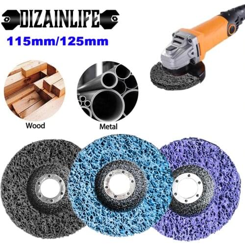 115/ 125mm Polishing Strip Disc Abrasive Wheel Paint Rust Remover Clean Grinding Wheels for Angle Grinder Car Truck Motorcycle