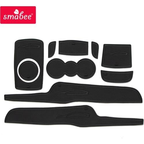 Smabee gate slot pad For FORD Fiesta 2008-2015 Door Groove Mat Anti Slip PVC RED BLACK 10PCS