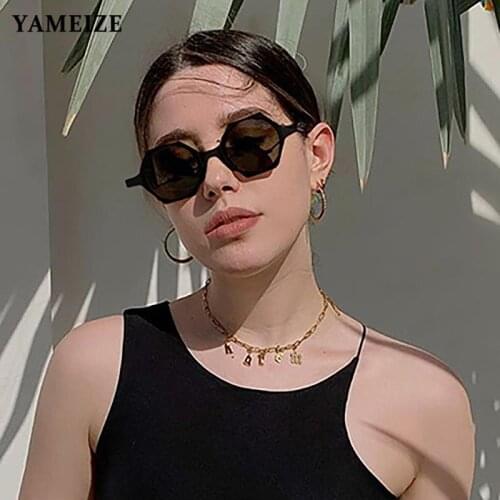 YAMEIZE Hexagon Sunglasses Women Brand Designer Retro Classic Polygon Sun Glasses Fashion Vintage Mens Glasses Gafas De Sol UV
