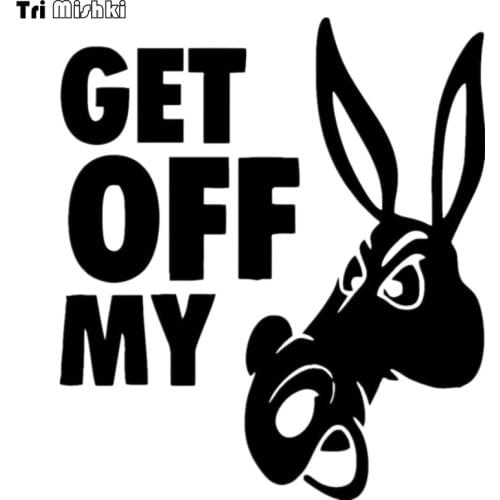 Tri Mishki HZX087 17*15cm 1-4 pieces car sticker get off my ass auto car stickers