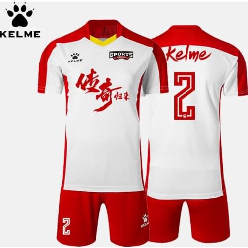 KELME Womens Football Uniforms Custom Soccer Jersey Volleyball Uniforms Tracksuit Sportswear Short Sleeves Jersey 3802255