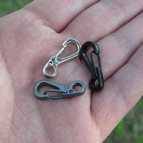 10 Pcs Mini Spring Backpack Clasps Climbing Carabiners EDC Keychain Camping Bottle Hooks Paracord Tactical Survival Gear