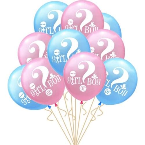 10 pcs 12" Gender Reveal Boy or Girl Balloons Blue Pink Sex Reveal Party Decorations Balloons for Kids Baby Shower Party