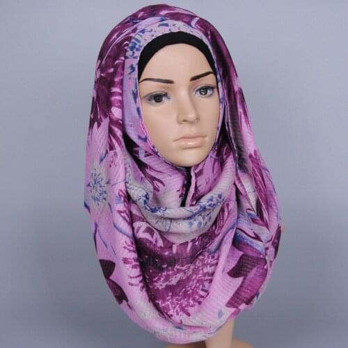 12 pieces/lot) Wholesale design cotton printed floral shawls headband muslim hijab long scarves/scarf GBS337