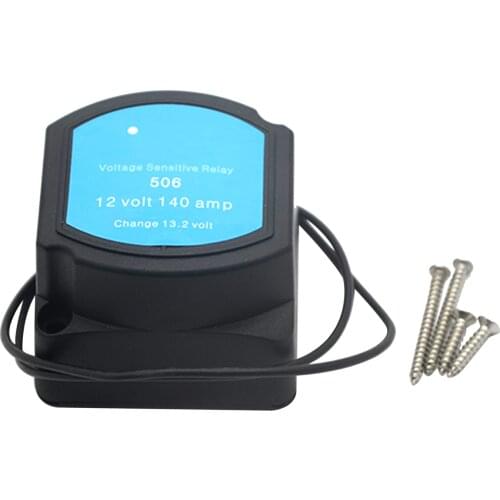 12V 140A Voltage Sensitive Relay Dual Battery Smart Isolator Relay Protection VSR Voltage Split Charge for Boat Cars Marine