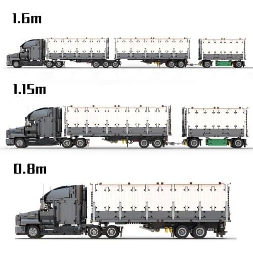 42078 technology of marking truck boys gift truck semi trailer trunk container coach MOC building block brick assembling toy