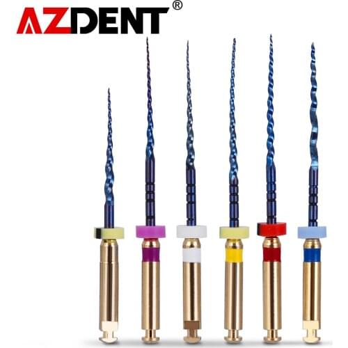 6pcs/pack 25mm,SX Dental Files Root Canal Dental Engine Use Rotary Heat Activated Canal Root Files Endodontic