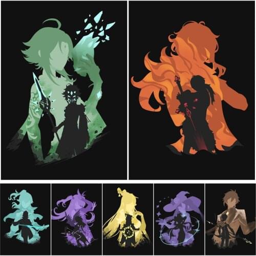 Diamond Mosaic Diamond Embroidery Full 5D Diy Diamond Painting Cross Stitch Kits Home Decor Genshin Impact Anime