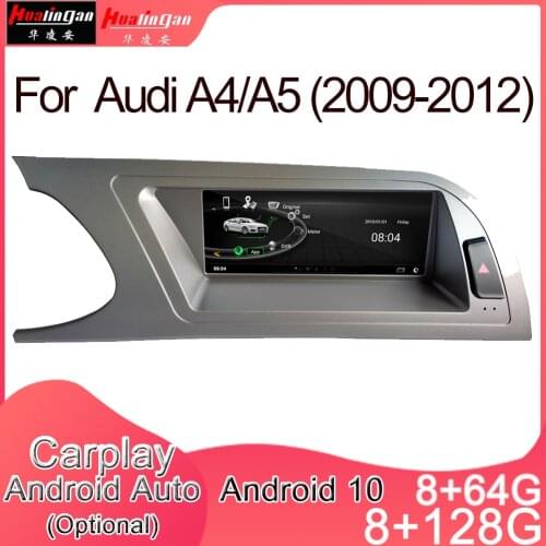 Android 10 Car Multimedia DVD Stereo Radio Player GPS Navigation Carplay Auto for Audi A4/A5(2009-2012) 2din