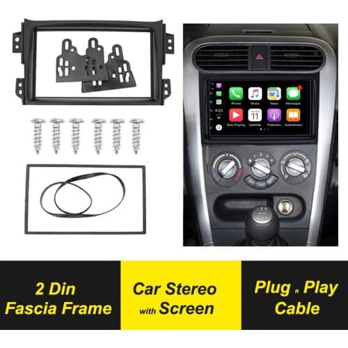 2 Din Android Car Multimedia Player Radio Fascia For Suzuki Splash For Opel Agila 2008-2014 Stereo Panel Kit GPS Navigation