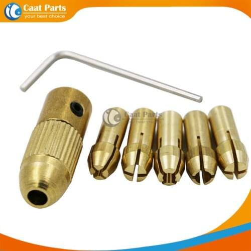 Free shipping! 7pcs/Set 0.5-3mm Small Electric Drill Bit Collet Micro Twist Drill Chuck Set, High-quality