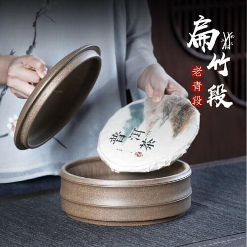 Chang tao 】 yixing purple sand tea pot manually large puer tea cake tin sealing up old green period wake POTS