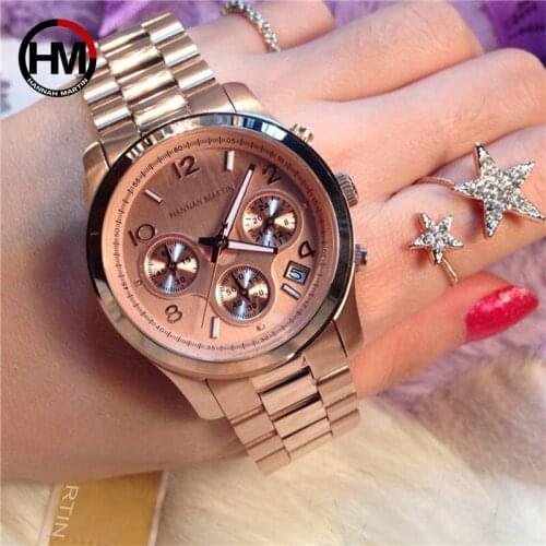 Classic Women watch Rose Gold Top Brand Luxury Laides Dress Business Fashion Casual Waterproof Watch Quartz Calendar Wristwatch