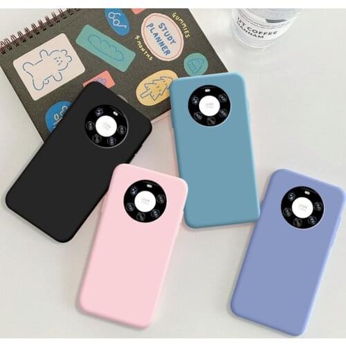 Case For Huawei Mate 40 Pro plus Case Soft TPU Silicone Case Solid Color Protective Phone Shell Back Cover Cases