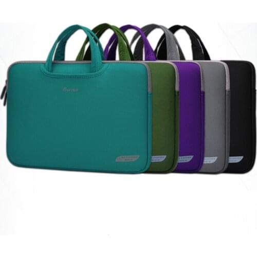 Burnur Unisex Portable Laptop Briefcase Laptop Bags Sleeve 12 13 15.6 Inch Notebook Handbag Waterproof Laptop Sleeve Tablet Case