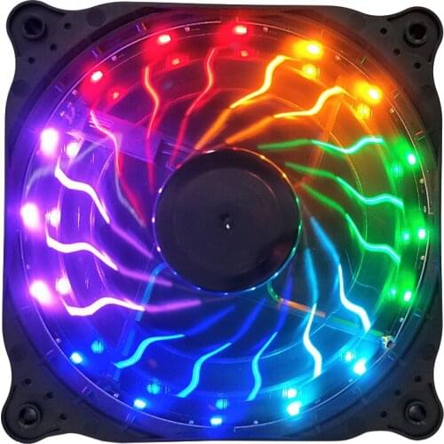 Coolmoon 16 Lamp Six Color Case Fan 12cm Desktop Computer Mainframe Silent LED Luminous Cooling Fan