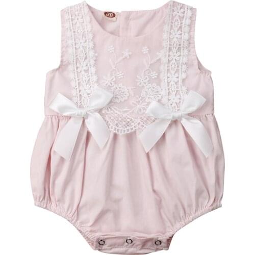 Baby Clothes Toddler Baby Girls' Lace Summer Sleeveless Bodysuit Jumpsuit Outfit Sunsuit Clothes