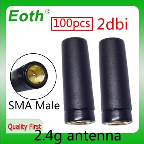 Wifi antenna antena 2.4g pbx 100pcs cellular booster para modem sma hf telephone longo alcance signal router lte gsm wi-fi carro