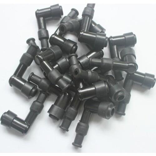12pcs/lot 90 degree SPARK PLUG CAP Spark Plug Cap 90 degree w/ Rubber Boots Motorcycle for Honda 70 90 110 125 140 150 160CC ATV