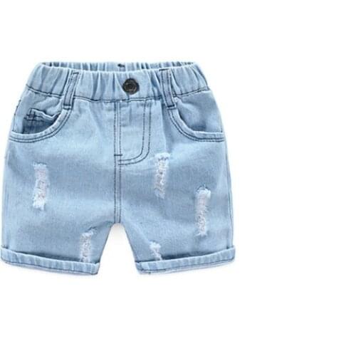 Wallarenear 1-7Years Toddler Baby Boy Girl Summer Kids Demin Shorts with Pocket Fashion Elastic Waist Pant Outfit