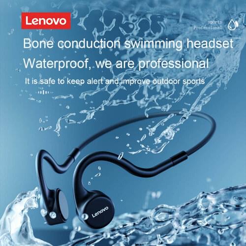 Original Lenovo X5 Bone Conduction Earphone Silicone Cover Waterproof Wireless Bluetooth5.0 Headset for Sports Running Swimming