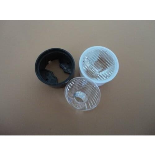 Wholesale- LED lens With stent 24MM stripe 8*60 degree lens ,1W 3W 5W LENS