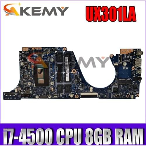 UX301LA i7-4500 Processor CPU 8GB RAM Mainboard REV 2.1 For ASUS Ultrabook UX301 UX301L UX301LA Zenbook Motherboard Test 100% OK
