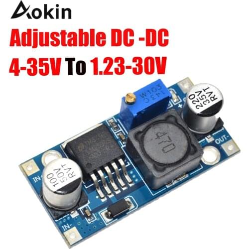 DC LM2596 LM2596S 4-35 V adjustable step-down power supply module DC 3A Max Output 1.23 V-30 V