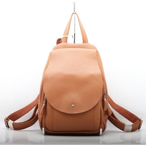 100% Genuine Leather Backpack Women Fashion Daily Knapsack Travel Bag Classic High Quality Black School Bags For Girls Mochila