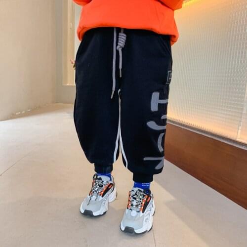 Letter Spring Autumn Casual Pants Boys Kids Trousers Children Clothing Teenagers Sport In Stock High Quality