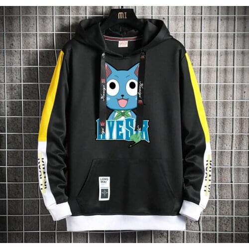 Fairy Tail Anime Hoodie Men/Women Popular Harajuku Hoodeds Pullover Streetwear Casual Fake Two-Piece coat jacket